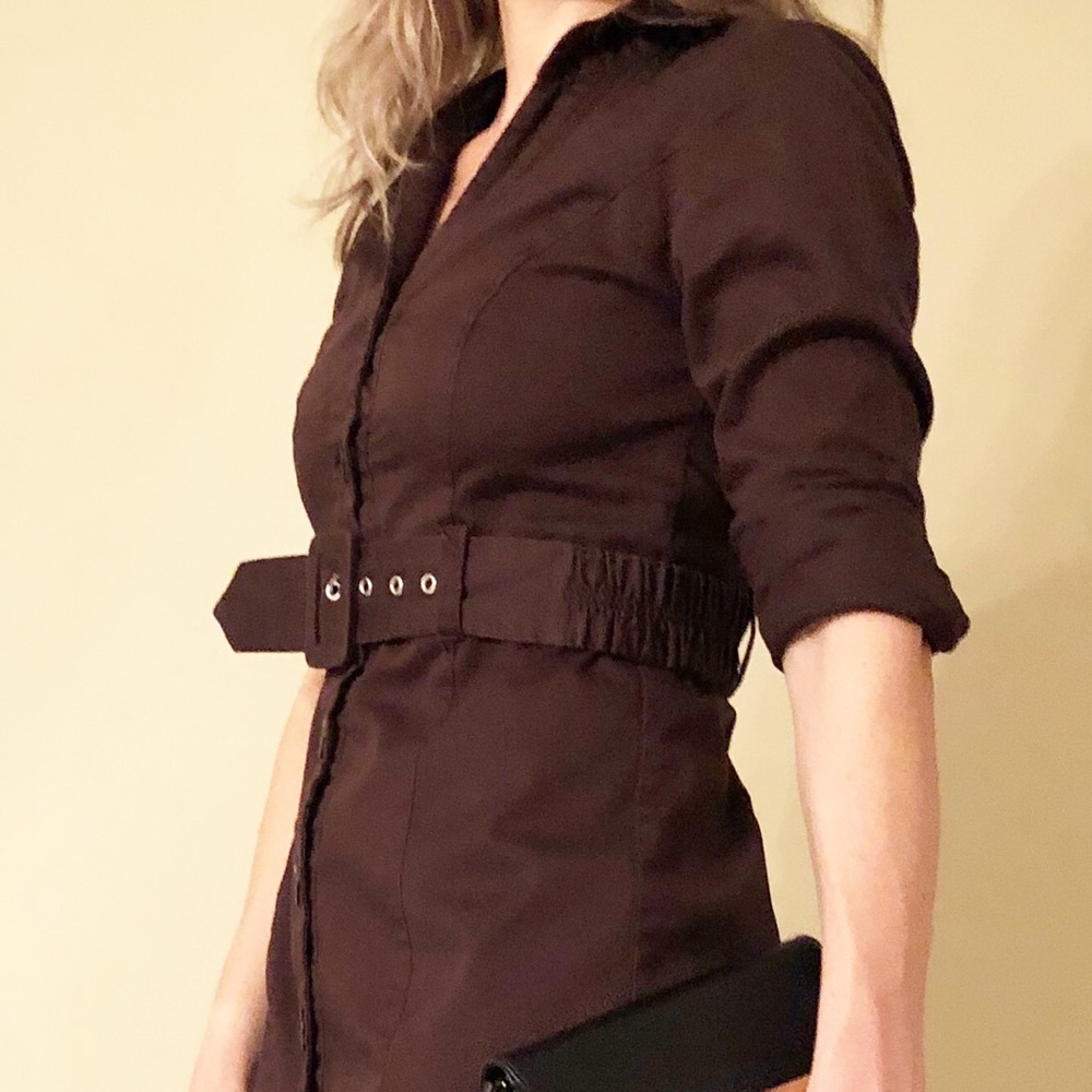 THE LIMITED • Button Up Belted Dress